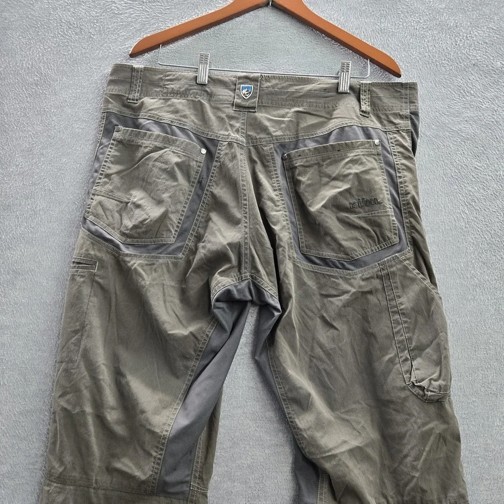 Kuhl Radikl Men Activewear Pants 36X32 Olive Green Chino Outdoor Hiking READ
